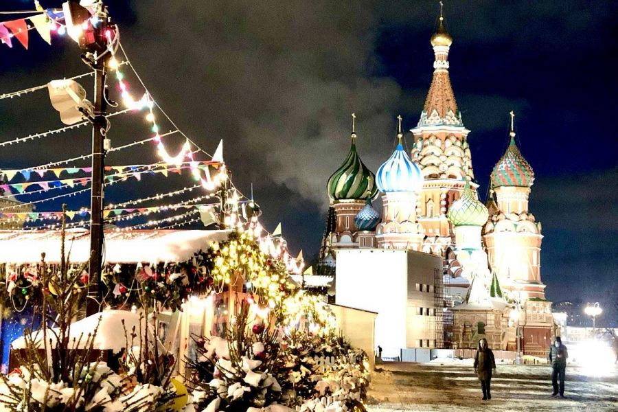 Красочное Рождество в Москве. (Автобусом из Великого Новгорода)