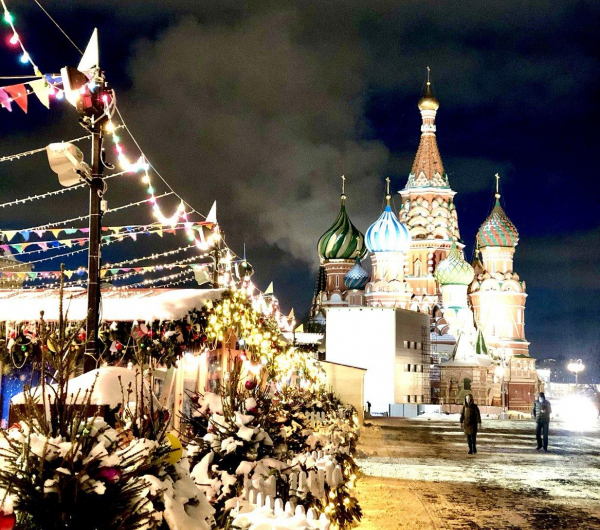 Красочное Рождество в Москве. (Автобусом из Великого Новгорода)